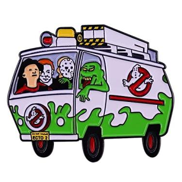 Imagem de Broche de Halloween de terror, Michael Myers Caça-Fantasmas Jason Voorhees Freddy Krueger Pins, zinco, sem pedra preciosa, Zinco, Sem pedra preciosa