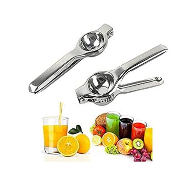 Imagem de Espremedor de suco manual Mayata 2 peças de aço inoxidável para máquina de fazer suco de limão com limão apertado laranja CJ07132