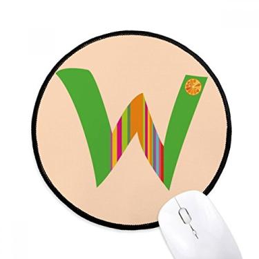 Imagem de DIYthinker W alfabeto laranja fruta bonito padrão mouse pad desktop escritório tapete redondo para computador