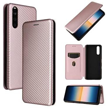 Imagem de For Sony 10 III Carbon Fiber Texture Horizontal Flip TPU + PC + PU Leather Case with Card Slot