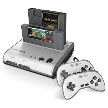 Imagem de Retro-Bit Retro Duo 2 in 1 Console System - for Original NES and SNES Games - Silver/Black