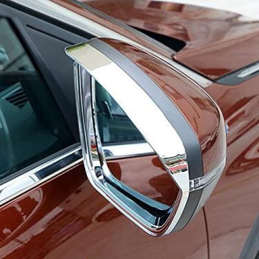 Imagem de JIERS Para Peugeot 3008 GT 5008 2ª 2017-2018, espelho retrovisor de plástico ABS para porta traseira, acabamento de capa de sobrancelha para carro, estilo exterior