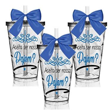 Imagem de Kit 3 Copos Convite Twister Personalizados para Pajem
