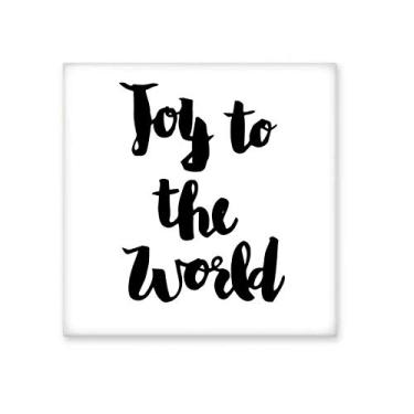 Imagem de Joy to The World Citação de azulejo de cerâmica brilhante banheiro cozinha parede pedra