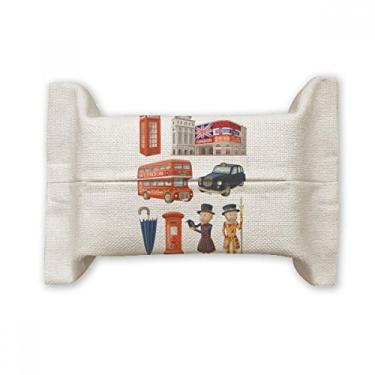 Imagem de Royal Soldiers — Suporte de capa de papel para lenços faciais da Grã-Bretanha, saco de linho de algodão