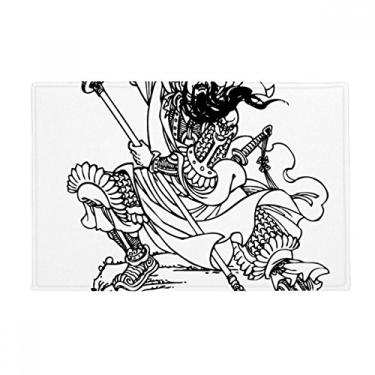 Imagem de DIYthinker Tapete para porta de banheiro com três reinos da Masterpiece Romance Tapete antiderrapante