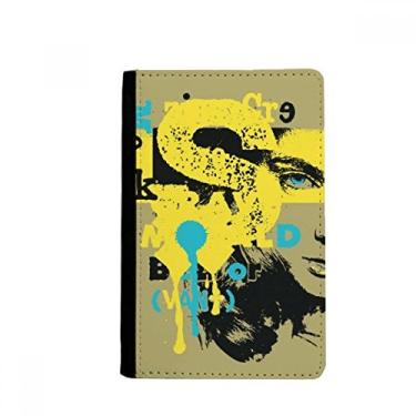 Imagem de Carteira Graffiti Street amarela azul preta porta-passaporte Notecase Burse carteira porta-cartões