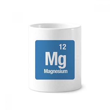 Imagem de Mg Suporte de caneta para escova de dentes de magnésio com elemento químico e suporte de cerâmica