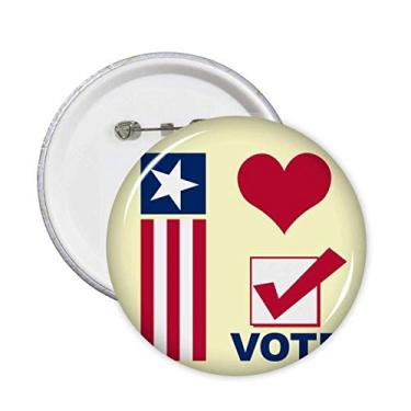 Imagem de Broches I Love Democratic Vote Eleição Emblema Emblema Acessório Decoração 5 peças