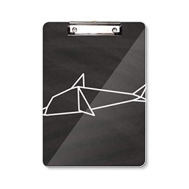 Imagem de Abstrato origami golfinho forma geométrica prancheta pasta bloco de escrita placa de apoio A4