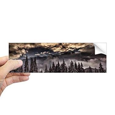 Imagem de DIYthinker Adesivo retangular de céu escuro de pinheiro branco adesivo para janela notebook