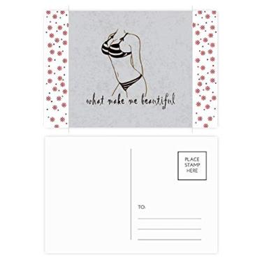 Imagem de Ilustração de beleza de biquíni, estampa preta, Natal, Natal, celebração, cartão postal Blessing Mailing Card