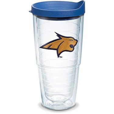 Imagem de Tervis Copo isolado feito nos EUA Montana State University Bobcats de parede dupla mantém as bebidas frias e quentes, 680 g, logotipo principal