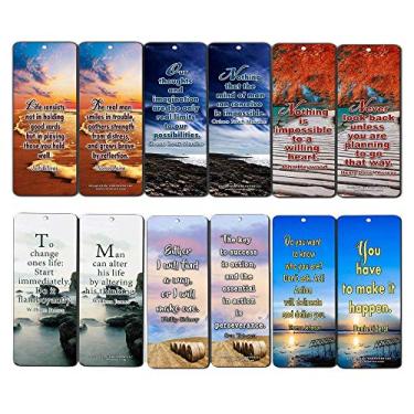 Imagem de Creanoso Marcadores motivacionais (pacote com 60) – Melhores marcadores de livros inspiradores e motivacionais – Ótimo presente para amantes de livros, bibliófilos inspiradores