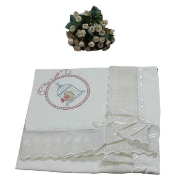 Imagem de Manta Infantil para Bebê com Lasie 100% Algodão - Gaiola Ferrugem