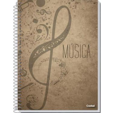 Imagem de Caderno Espiral Universitário De Música 96 Folhas Credeal
