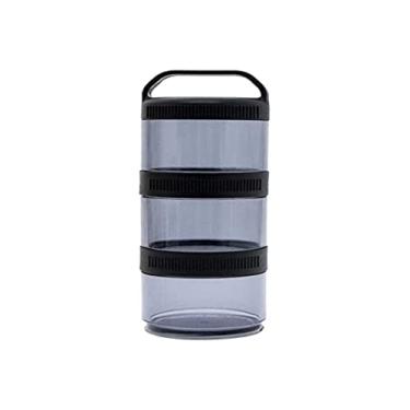 Imagem de Estojo Pote Multiuso para Suplementos, Frutas o Petiços, Fumê, 3 unidades, Prottector, ref-0058.U/F
