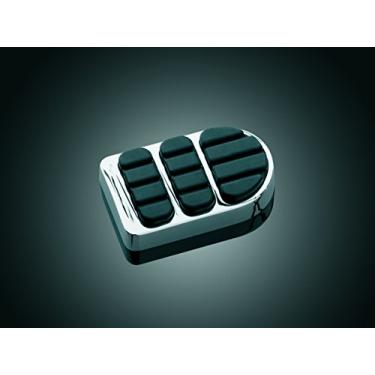 Imagem de Kuryakyn Controle de pé de motocicleta 8027: Almofada de pedal de freio ISO para motocicletas Harley-Davidson FL 1980-2019, cromado