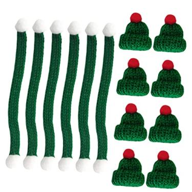 Imagem de Gadpiparty 20 Unidades Chapéu De Toalha De Natal Chapéus De Boneco De Neve Para Artesanato Decoração Natal Garrafa De Vinho Minúsculos Chapéus De Natal Mini Lã De Tricô Acessórios Boneca