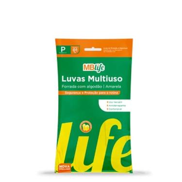 Imagem de Luva de Látex Amarela para Limpeza (MBlife) Tamanho M - Par