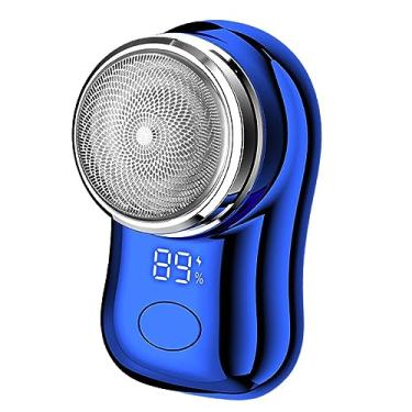 Imagem de Kokiya Minibarbeador para homens Aparador de barba Navalha para depilação facial para home office, Azul