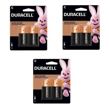 Imagem de 6 Pilhas Média Duracell C Alcalina