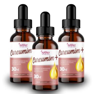 Imagem de 3x Curcumim+ Curcumina e Colágeno Tipo II em Gotas 30ml Nataly