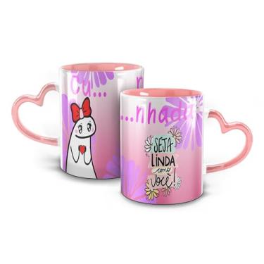 Imagem de Caneca Alça Coração Rosa - Meme Flork Cunhada, Seja Linda
