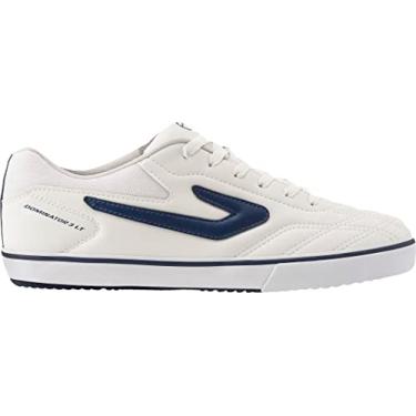 Imagem de Chuteira Topper Dominator 3 LT, Masculino, Branco/Marinho, 40