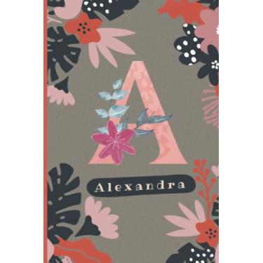 Imagem de Alexandra Diario: con nome personalizzato, Diario a righe vuote con nome per i ricordi e per San Valentino e Studenti 120 pagine