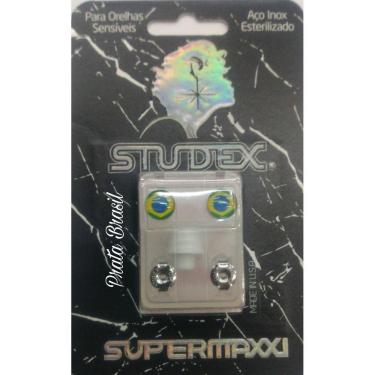 Imagem de Brinco Studex Supermaxxi Prateado Bola