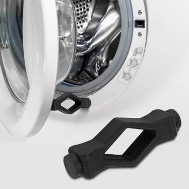 Imagem de Suporte da porta da lavadora de carga frontal, Suporte da porta da lavadora, Suporte da porta da m¨¢quina de lavar, Suporte da porta, Porta dupla flex¨ªvel O batente da porta da lavadora tipo(black