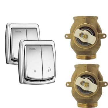 Imagem de Kit Acabamento Salvágua Cromado + Válvula de Descarga de 1.1/2 DN 40 de Baixa Pressão Docol Com 2 De Cada