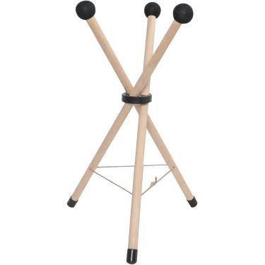 Imagem de Handpan-Trommelständer, Zungentrommelhalterung aus Stahl, verstelares Stativ aus massivem Buchenholz für 12- bis 22-Zoll-Schlaginstrumente (Holzfarbe)