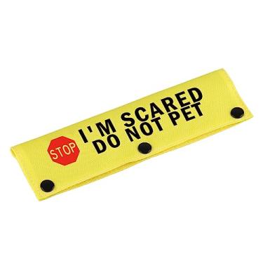 Imagem de Coleira engraçada para cães I'm Scared Do Not Pet Dog Leash Sleeve Presente de aniversário para animais de estimação (I'm Scared Do Not Pet-YE manga)