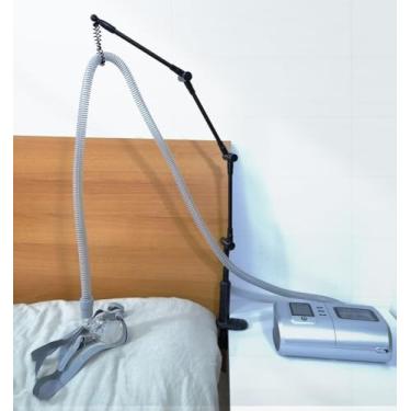 Imagem de WAHAH Suporte de mangueira dobrável de alumínio CPAP e acessórios - Versátil, ajustável e seguro. Evite o emaranhamento de mangueiras CPAP, acessórios CPAP