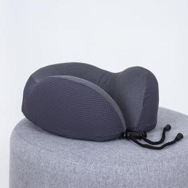 Imagem de Travesseiro de Viagem - Off Night Cinza - I wanna sleep - Suporte Ergonômico Memory Foam, Compacto, Portátil e Versátil. Ideal para Viagens de Avião, Carro e Ônibus.