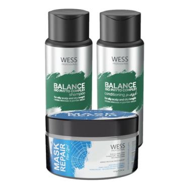 Imagem de Kit Wess Balance Shampoo+condicionador 250ml + Mask 180g
