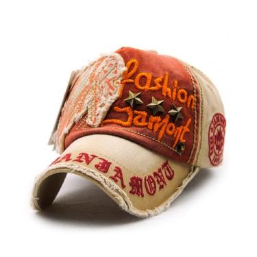 Imagem de URTAODFE Boné de beisebol bordado com letras da moda vintage, boné de caminhoneiro de algodão, boné de língua de pato para casal, Cáqui, G