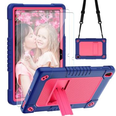 Imagem de FIEWESEY Capa para tablet Walmart ONN 10.1 polegadas Gen 4 com 2 peças protetoras de tela, capa infantil resistente à prova de choque com suporte e alça de ombro para Onn 25.7 cm 2024 modelo 100135925