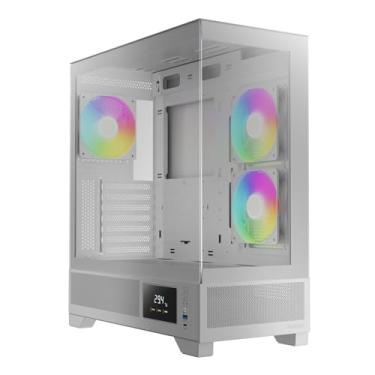 Imagem de Gabinete Gamdias Atlas M1 Branco com 3 Fans ARGB