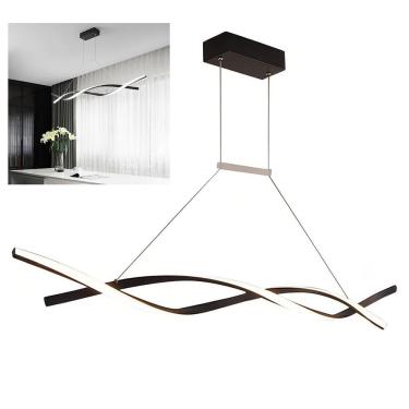 Imagem de Lustre Aspiral Pendente  3 em 1 LED Ondas Moderno Recepçao Hall de Entrada Comercial Re...