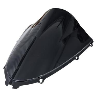 Imagem de Viseira de para-brisas com bolha dupla para motocicleta, defletor de fluxo de ar compatível com Kawasaki Ninja ZX14 / ZX14R 2006-2020