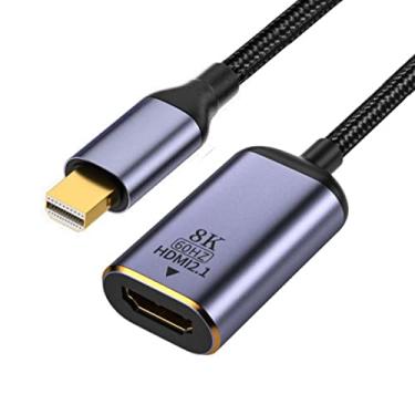 Imagem de Chenyang Adaptador Mini DisplayPort para HDMI, Mini DP DisplayPort 1.4 fonte macho para HDMI 2.0 fêmea Display 8K 60hz UHD 4K cabo adaptador de monitor