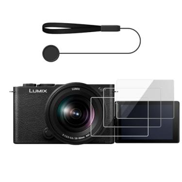Imagem de VOVMOEYA (uma corda antiperda incluída) Pacote com 3 protetores de tela para câmera Lumix S9, película de vidro temperado LCD Panasonic DC-S9 Película de vidro temperado de 0,25 mm, dureza 9H,