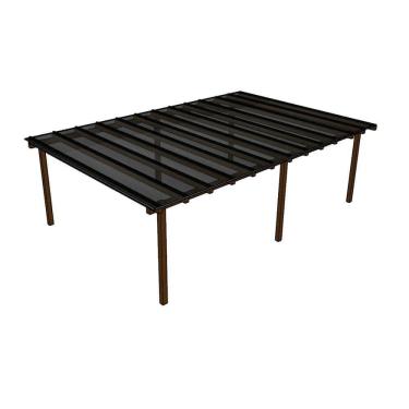 Imagem de Kit Policarbonato Fume 6mm 8,00m X 2,00m - Perfis Naturais