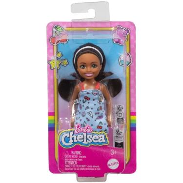 Imagem de Boneca - Barbie - Familia Chelsea Club - Morena Vestido Azul Sandalia Vermelha MATTEL
