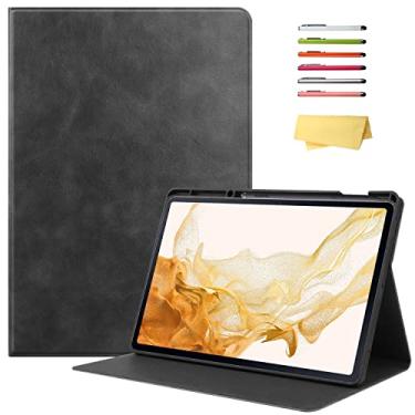 Imagem de UUcovers Capa de 12,4 polegadas para Samsung Galaxy Tab S8 Plus/S8+ 2022/S7 FE 2021/Tab S7 Plus/S7+ 2020 (SM-X800/T730/T970) com suporte para caneta S e [despertar/hibernar automaticamente] capa