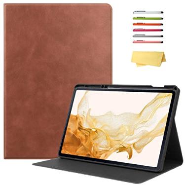Imagem de UUcovers Capa de 12,4 polegadas para Samsung Galaxy Tab S8 Plus/S8+ 2022/S7 FE 2021/Tab S7 Plus/S7+ 2020 (SM-X800/T730/T970) com suporte para caneta S e [despertar/hibernar automaticamente] Capa