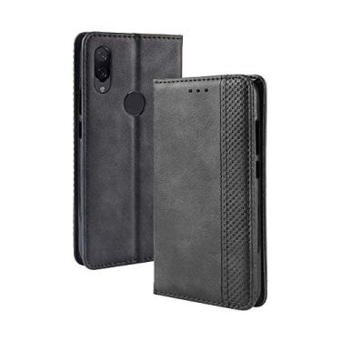 Imagem de Capa para XIAOMMI Redmi Note 7S, capa flip carteira com suporte de couro para XIAOMMI Redmi Note 7S, capa magnética retrô para celular, capa carteira com compartimentos para cartões